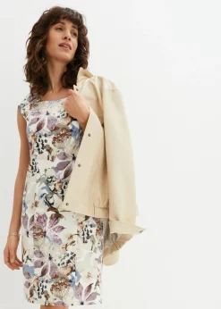 Vestido de tubo de raso de algodón