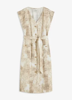 Vestido de viscosa con cordón (2 piezas)