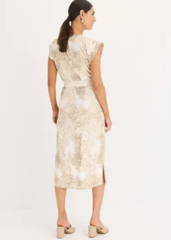 Vestido de viscosa con cordón (2 piezas)