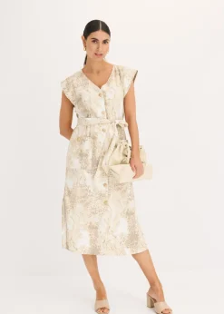 Vestido de viscosa con cordón (2 piezas)