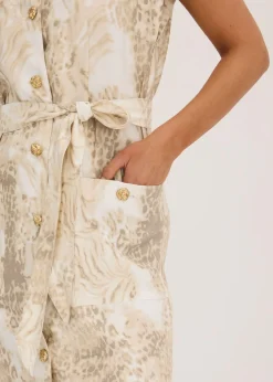 Vestido de viscosa con cordón (2 piezas)