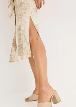 Vestido de viscosa con cordón (2 piezas)