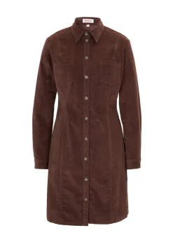 Vestido elástico de pana
