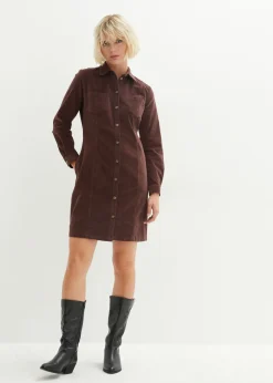 Vestido elástico de pana