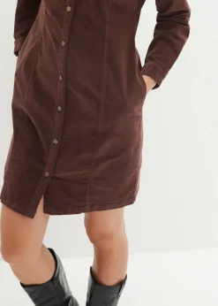 Vestido elástico de pana