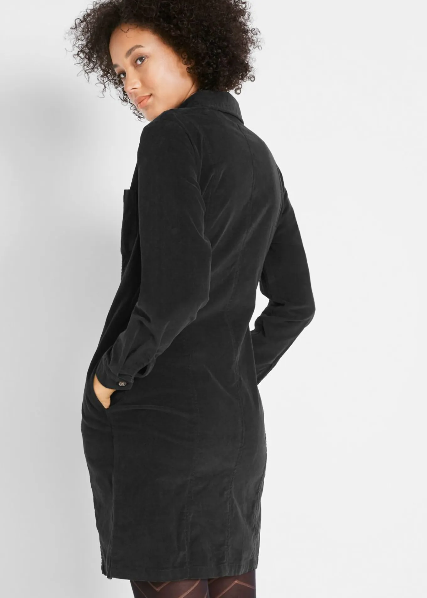 Vestido elástico de pana