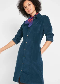 Vestido elástico de pana