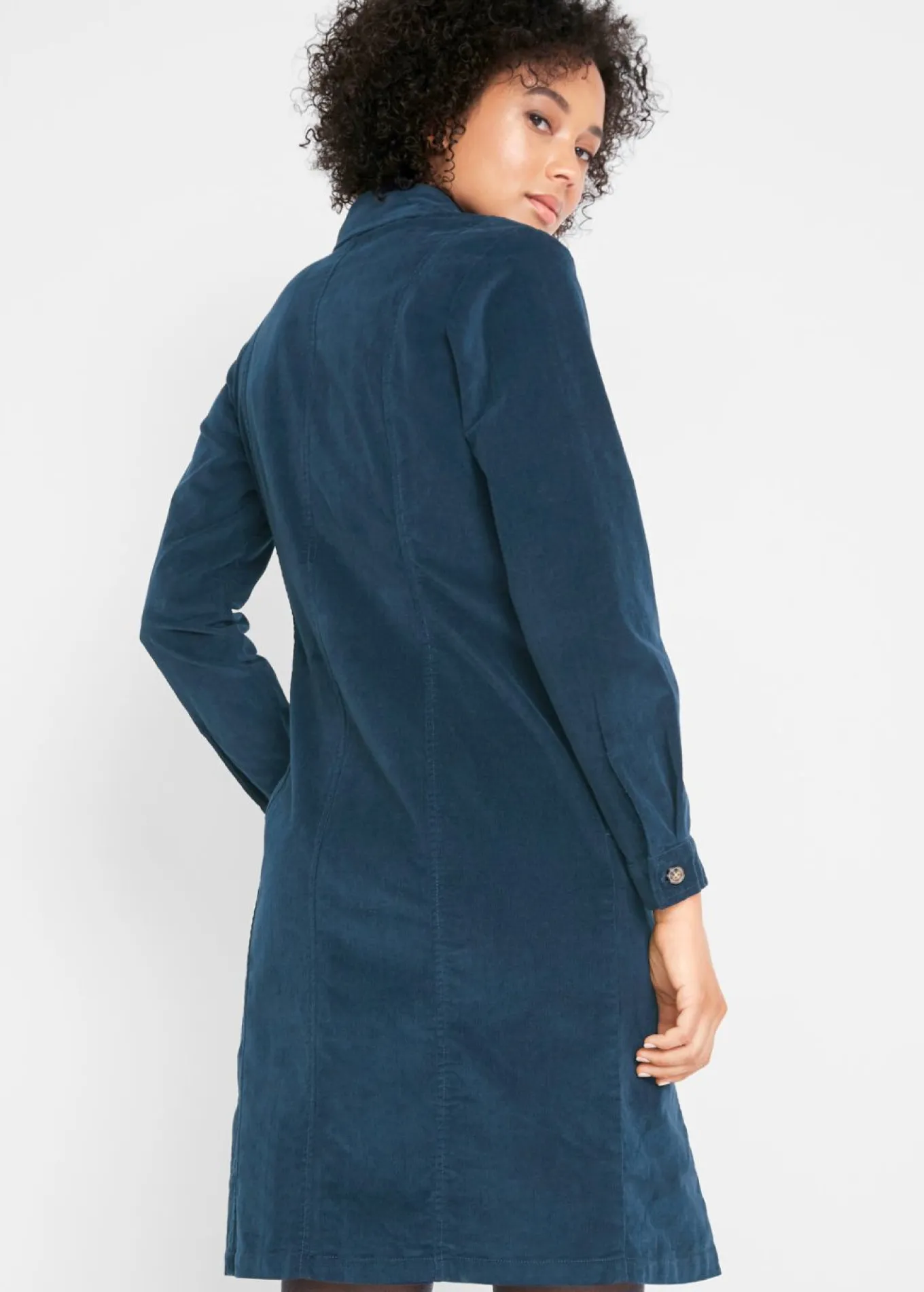 Vestido elástico de pana