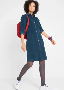 Vestido elástico de pana