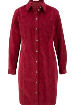 Vestido elástico de pana