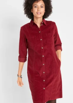 Vestido elástico de pana