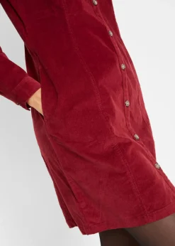 Vestido elástico de pana