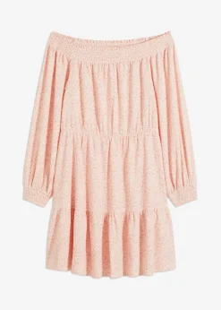 Vestido estampado con escote bañera