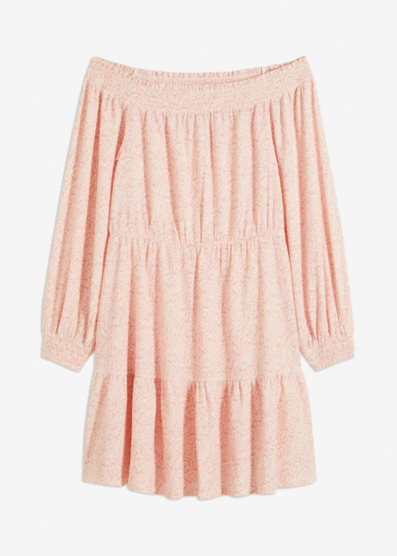 Vestido estampado con escote bañera