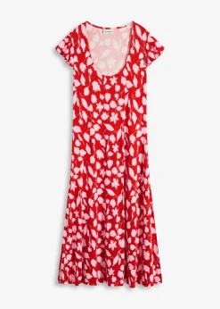 Vestido estampado de punto de mezcla de viscosa suave
