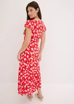 Vestido estampado de punto de mezcla de viscosa suave