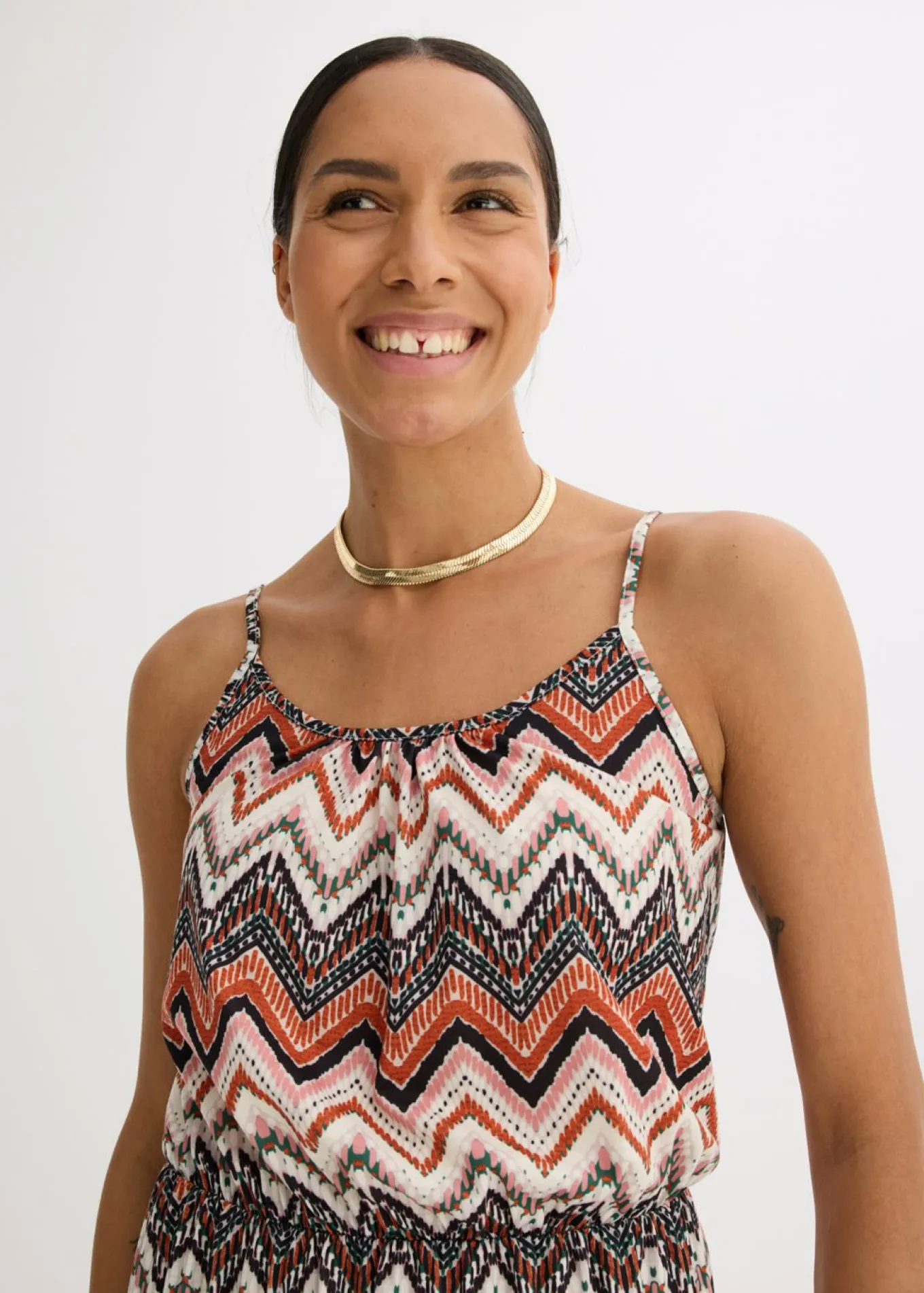 Vestido estampado de tirantes