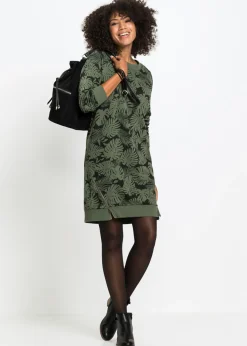 Vestido estampado tipo sudadera