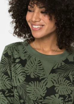 Vestido estampado tipo sudadera