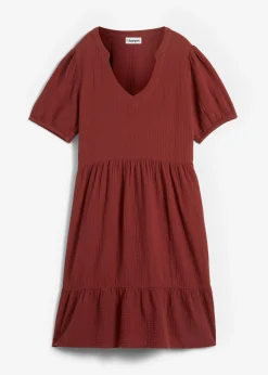 Vestido holgado de muselina de algodón