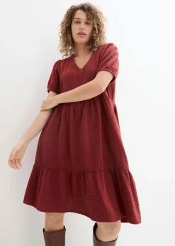 Vestido holgado de muselina de algodón