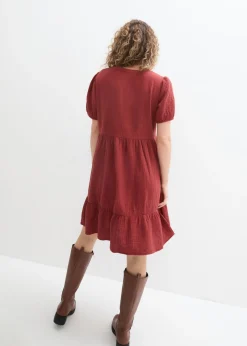 Vestido holgado de muselina de algodón