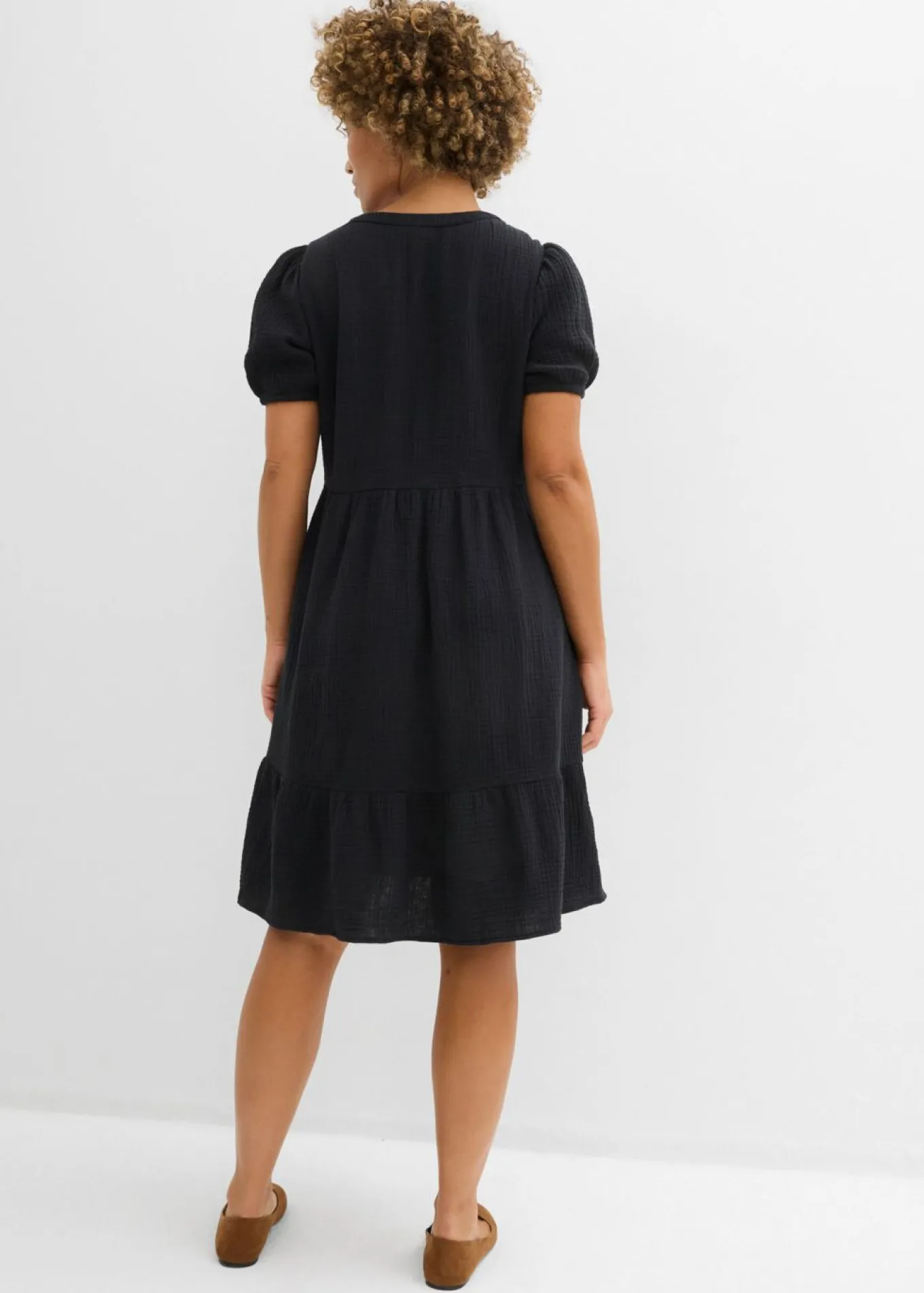 Vestido holgado de muselina de algodón