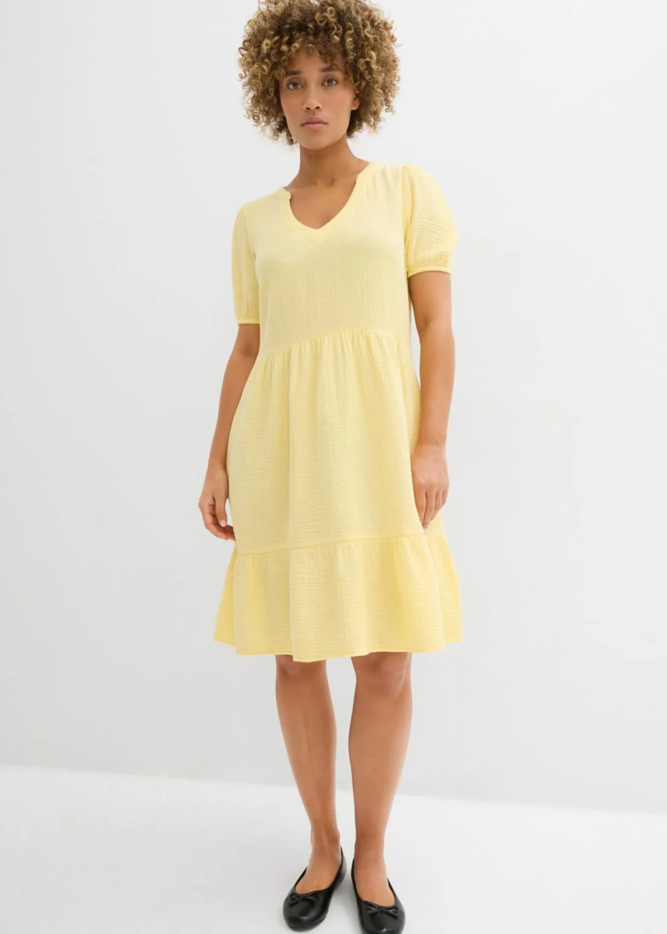 Vestido holgado de muselina de algodón