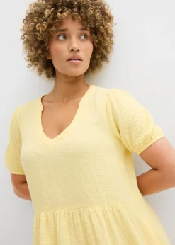 Vestido holgado de muselina de algodón