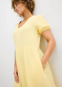 Vestido holgado de muselina de algodón