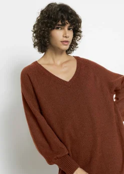 Vestido holgado de punto con largo midi