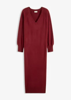 Vestido holgado de punto con largo midi