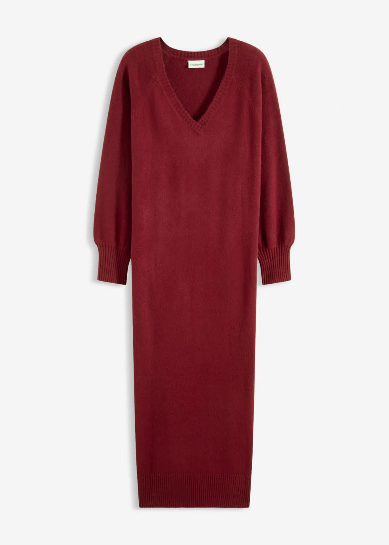 Vestido holgado de punto con largo midi