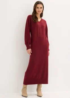 Vestido holgado de punto con largo midi