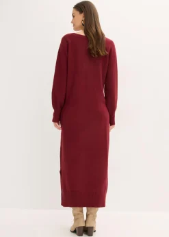 Vestido holgado de punto con largo midi