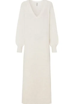 Vestido holgado de punto con largo midi