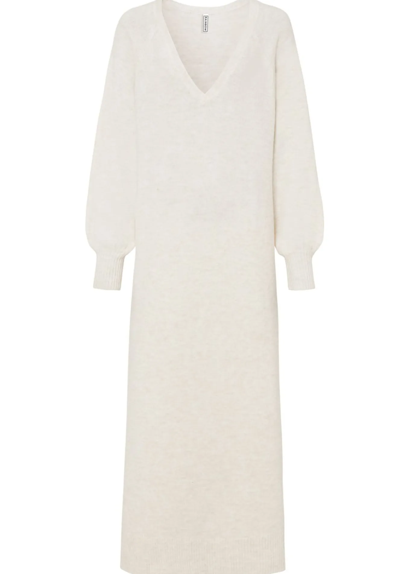Vestido holgado de punto con largo midi