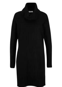 Vestido holgado de punto con cuello vuelto