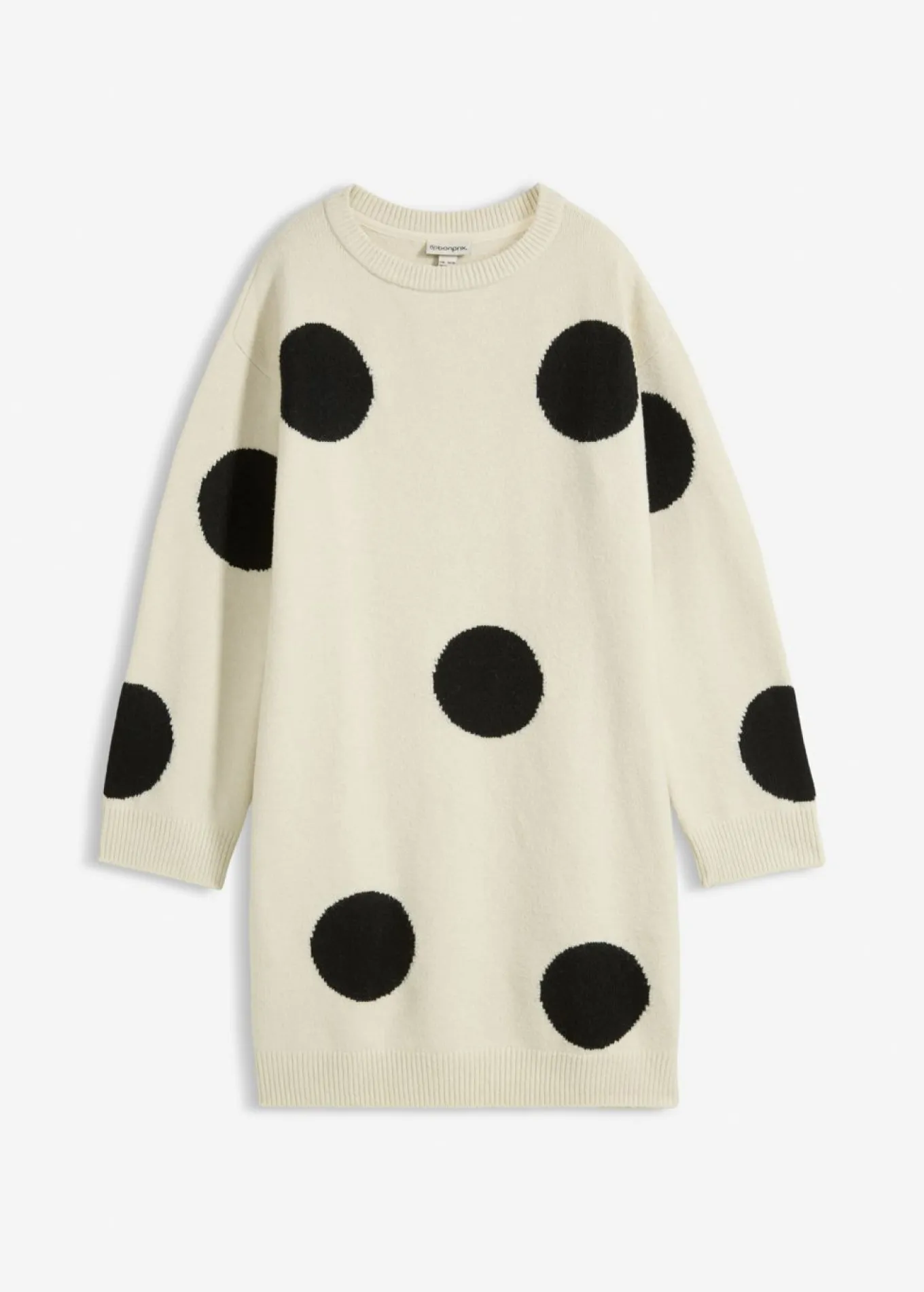 Vestido holgado de punto con lunares