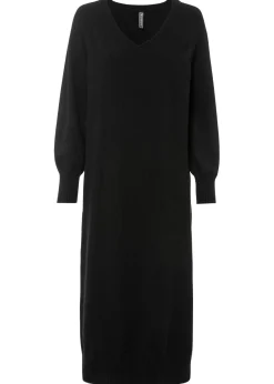 Vestido holgado de punto con largo midi