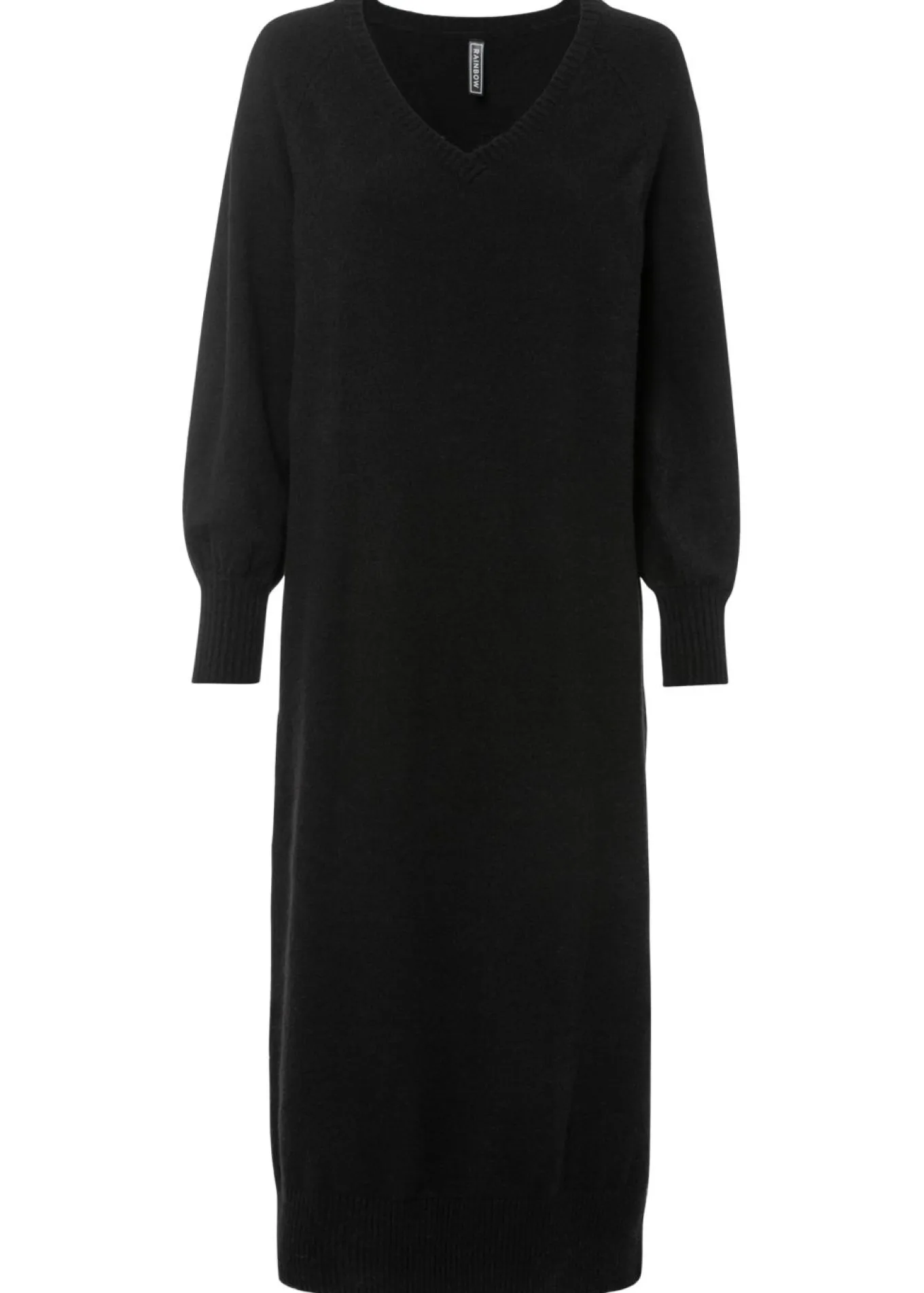 Vestido holgado de punto con largo midi