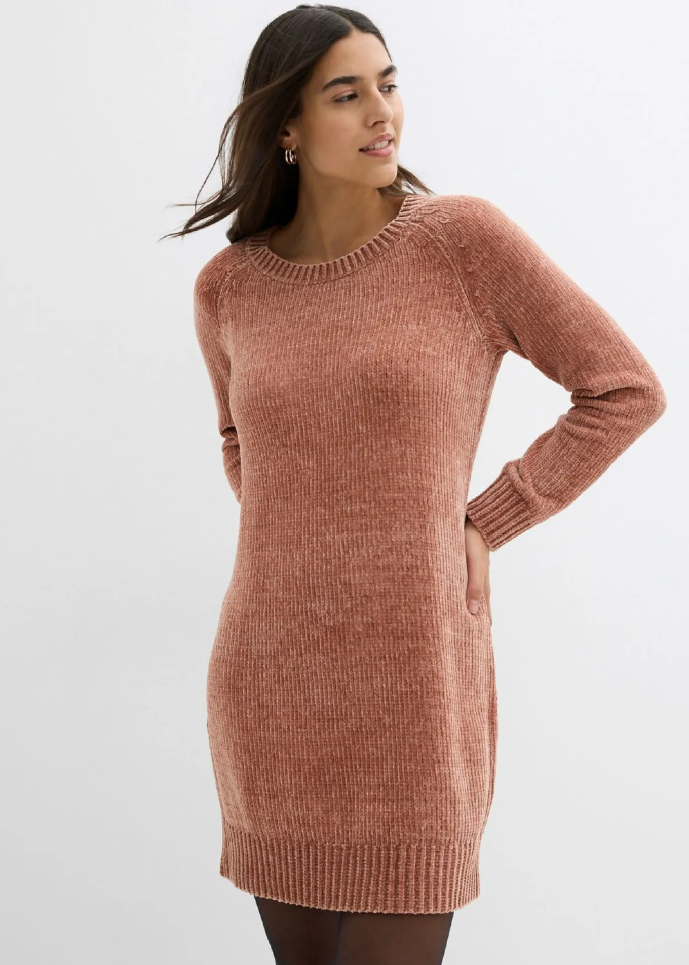 Vestido holgado de punto de chenilla