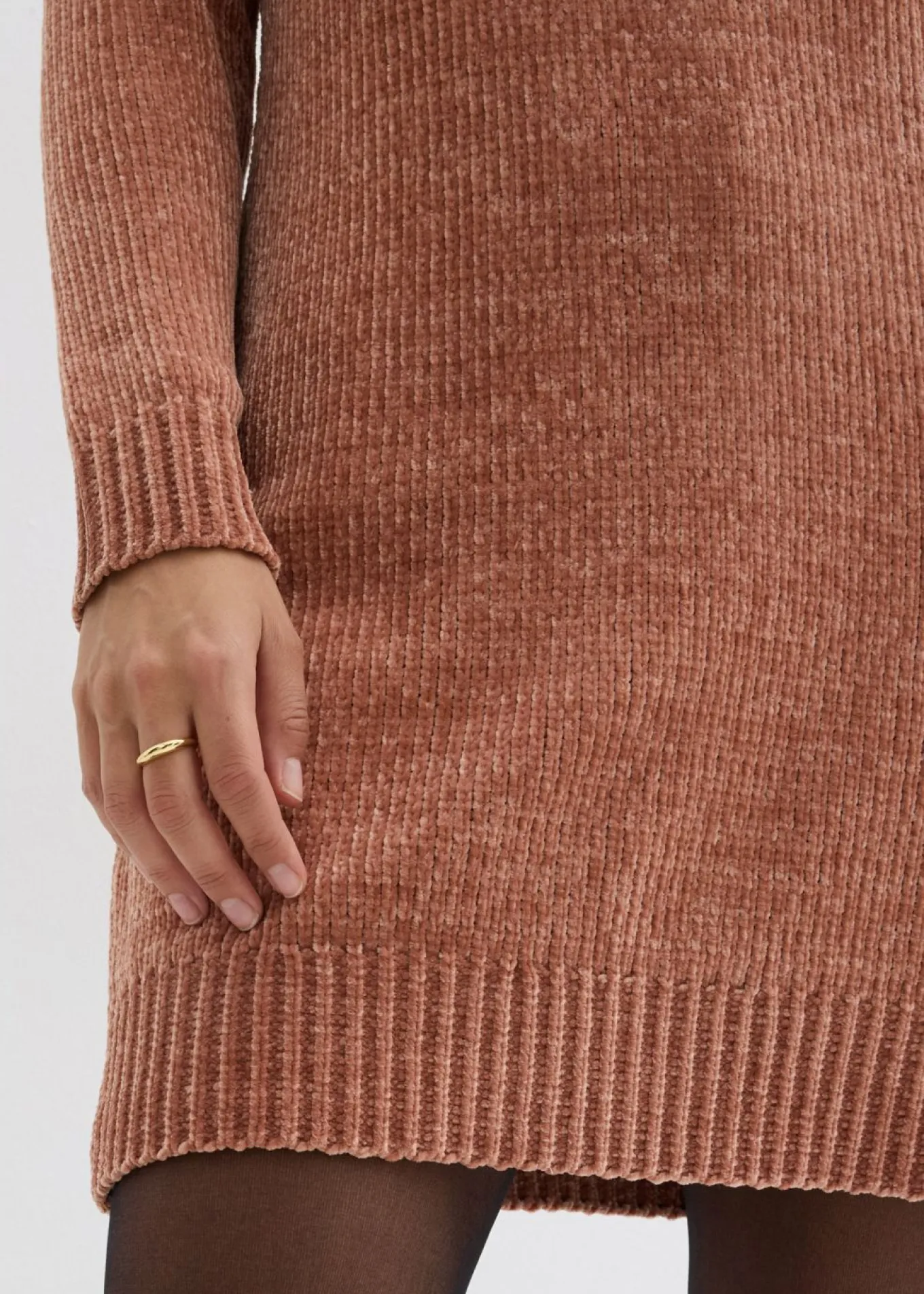 Vestido holgado de punto de chenilla