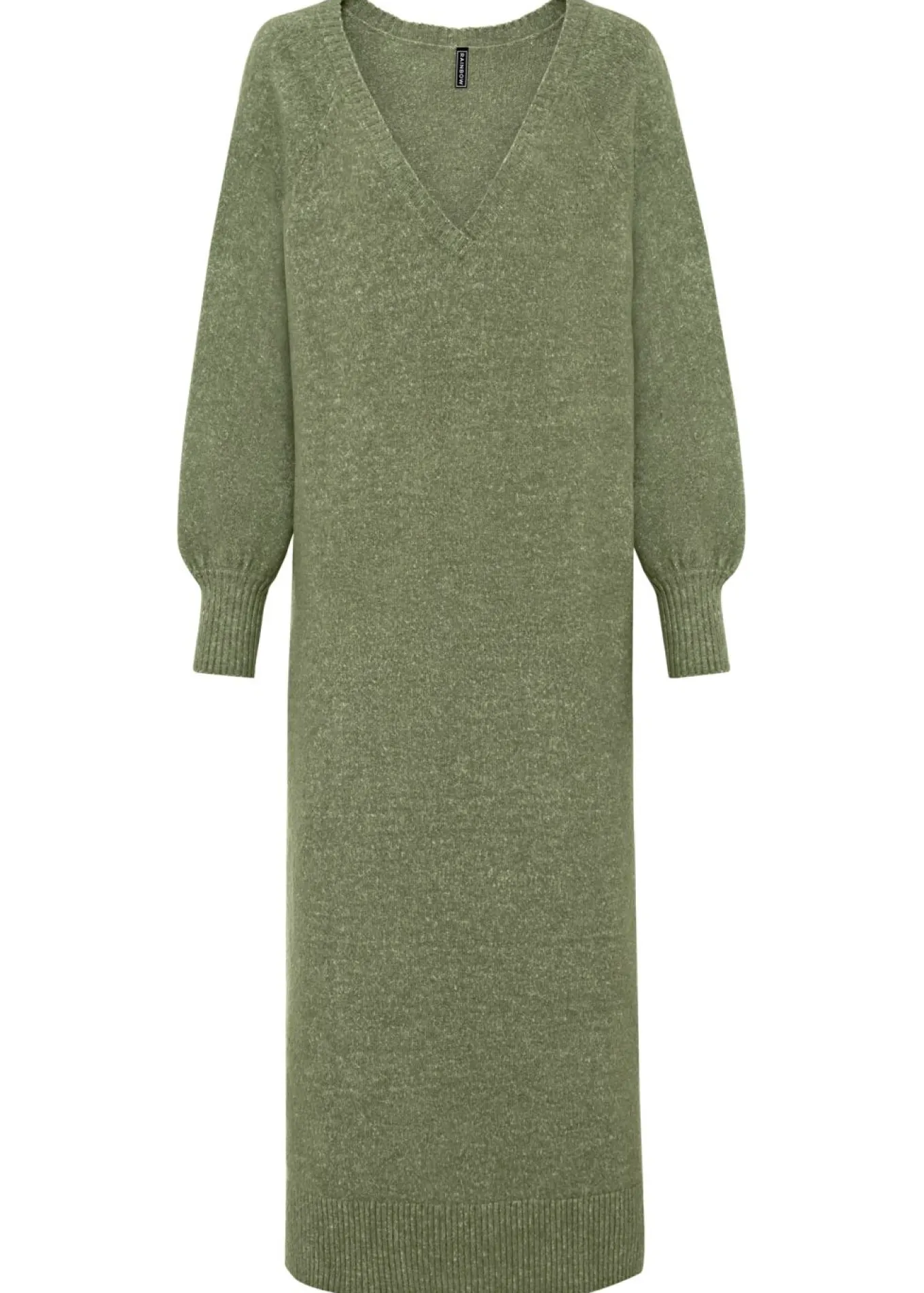 Vestido holgado de punto con largo midi