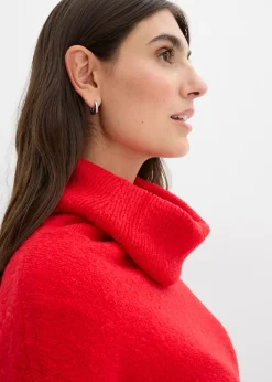 Vestido holgado de punto con cuello vuelto