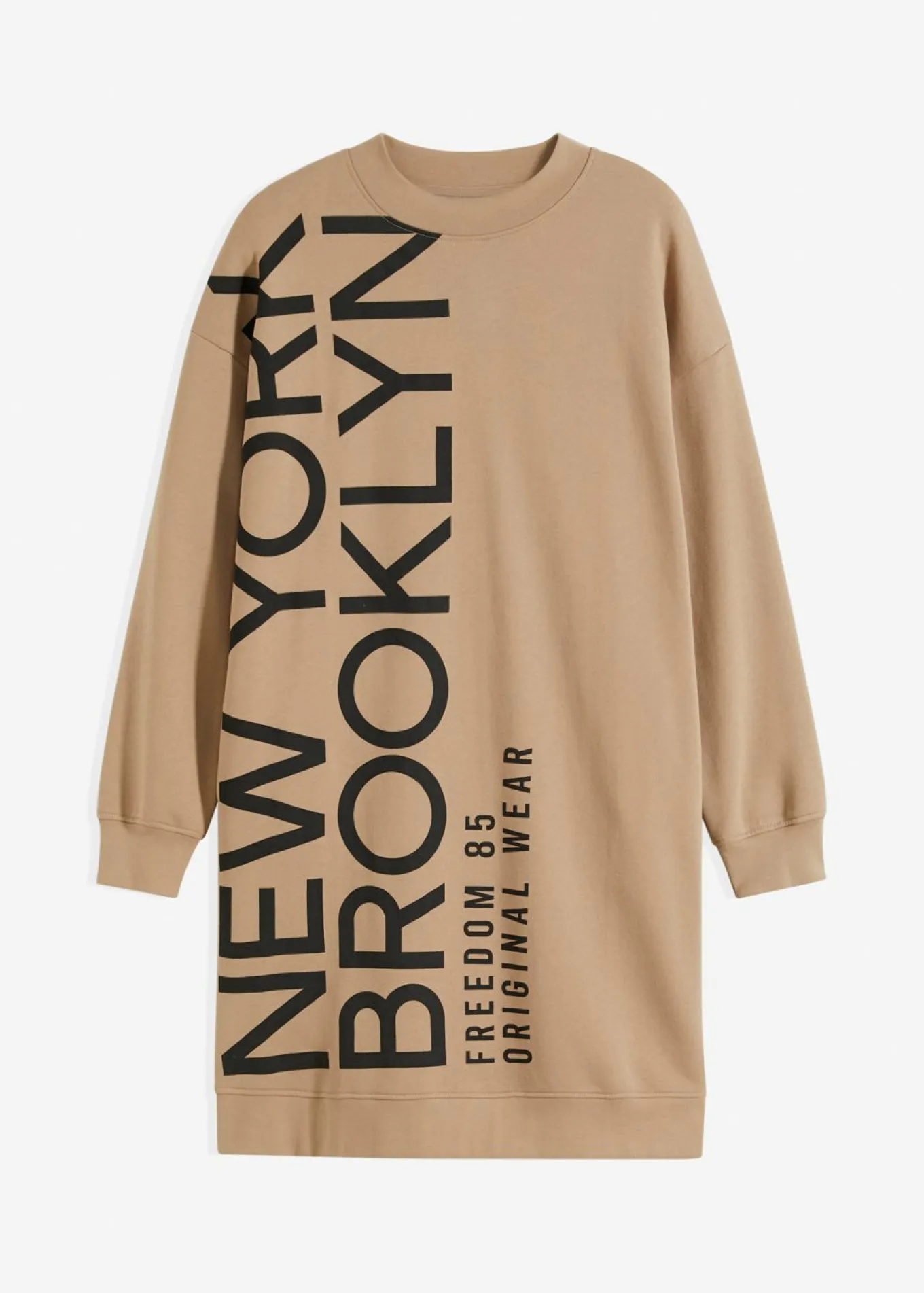 Vestido holgado tipo sudadera en suave mezcla de algodón
