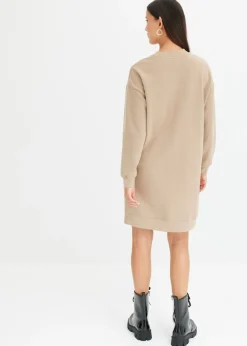 Vestido holgado tipo sudadera en suave mezcla de algodón