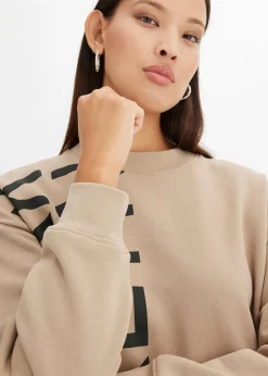 Vestido holgado tipo sudadera en suave mezcla de algodón