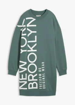 Vestido holgado tipo sudadera en suave mezcla de algodón