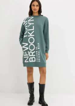 Vestido holgado tipo sudadera en suave mezcla de algodón